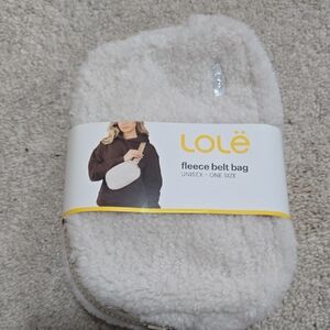 Lole Fleece Crossbody Belt Bag in Cream